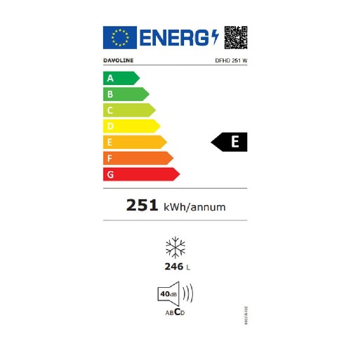 ΚΑΤΑΨΥΚΤΗΣ ΜΠΑΟΥΛΟ DAVOLINE DFHD 251W (250LT / E / ΛΕΥΚΟ / DUAL / ΓΥΑΛΙΝΑ ΠΟΡΤΑΚΙΑ)